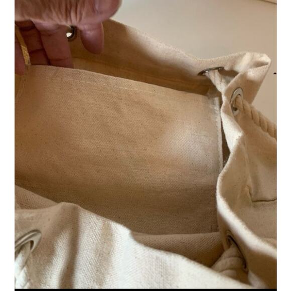 Canvas and weave beach bag rope strap large - Picture 6 of 8